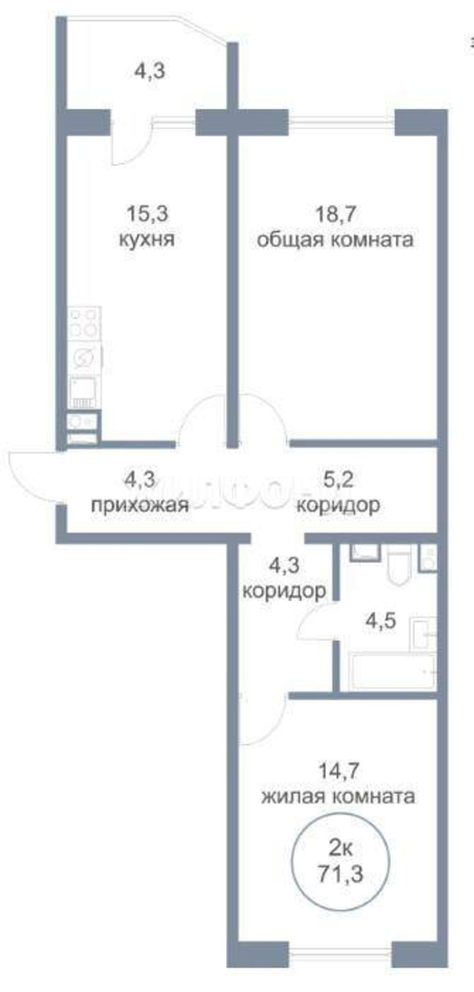 Купить квартиру за 6 350 000 рублей на 4-й микрорайон, д.4/1