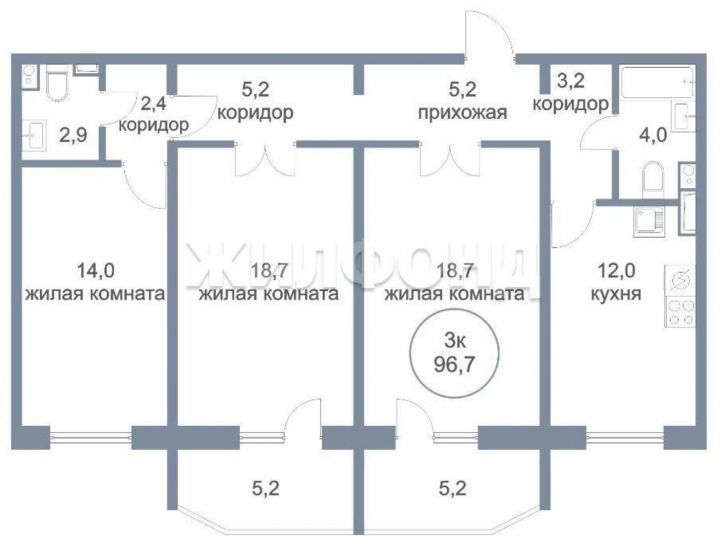 3-комн квартира 5-й микрорайон, д.48