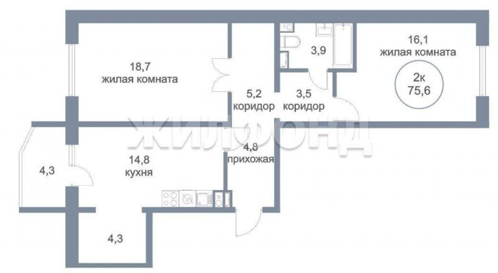 2-комн квартира 6-й микрорайон, д.11