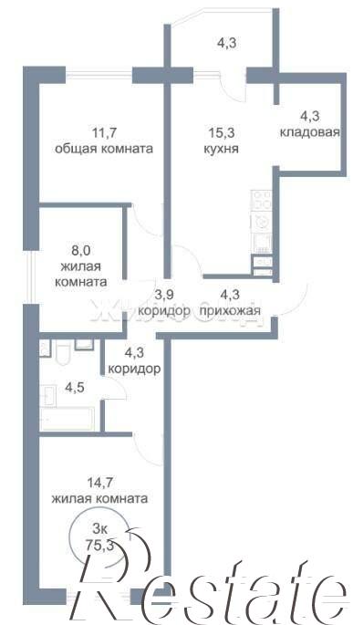 Купить квартиру за 7 100 000 рублей на 5-й микрорайон, д.57