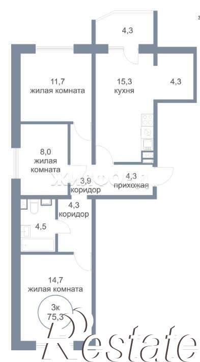 Купить квартиру за 7 170 000 рублей на 6-й микрорайон, д.44