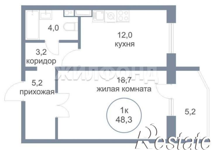 1-комн квартира 6-й микрорайон, д.72
