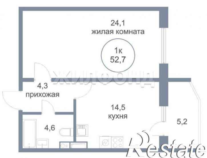 1-комн квартира 6-й микрорайон, д.44